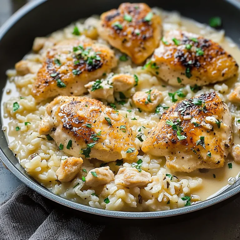 One-Pan Creamy Parmesan Chicken & Rice [40 Minutes]