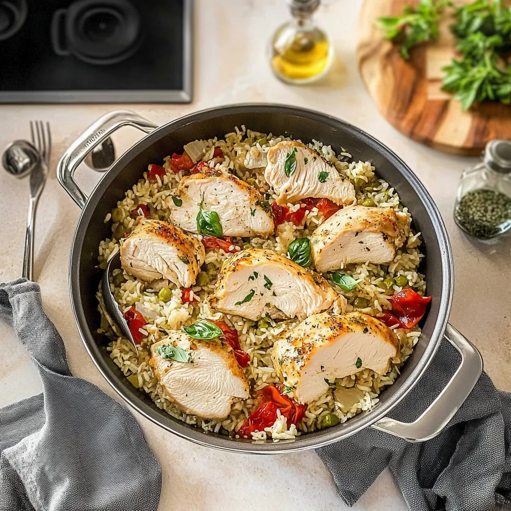 One Pot Mediterranean Chicken and Rice