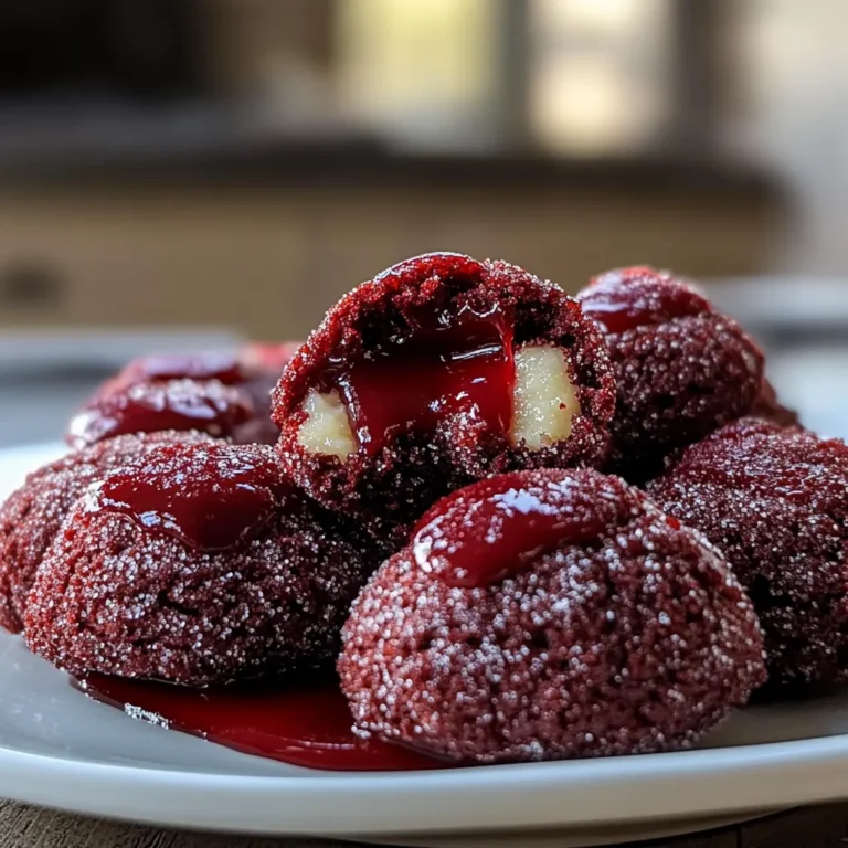 Red Velvet Thumbprint Cookies
