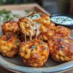 Savory Buffalo Chicken Mac and Cheese Bites Easy Recipe with Ranch Dip