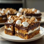 Smores Gingerbread Cookie Bars