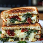 Sun Dried Tomato Spinach and Ricotta Grilled Cheese