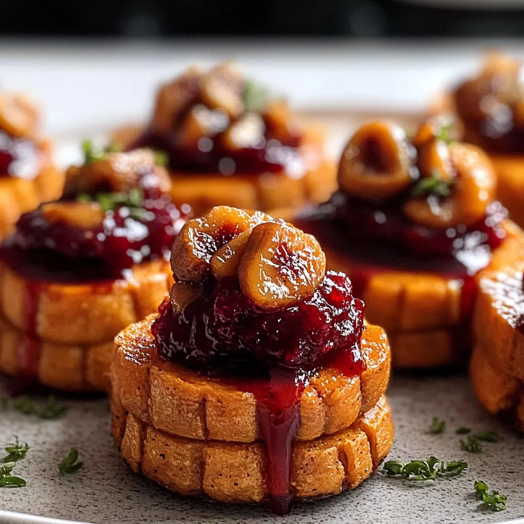 Sweet Potato Rounds with Maple-Cranberry Sauce