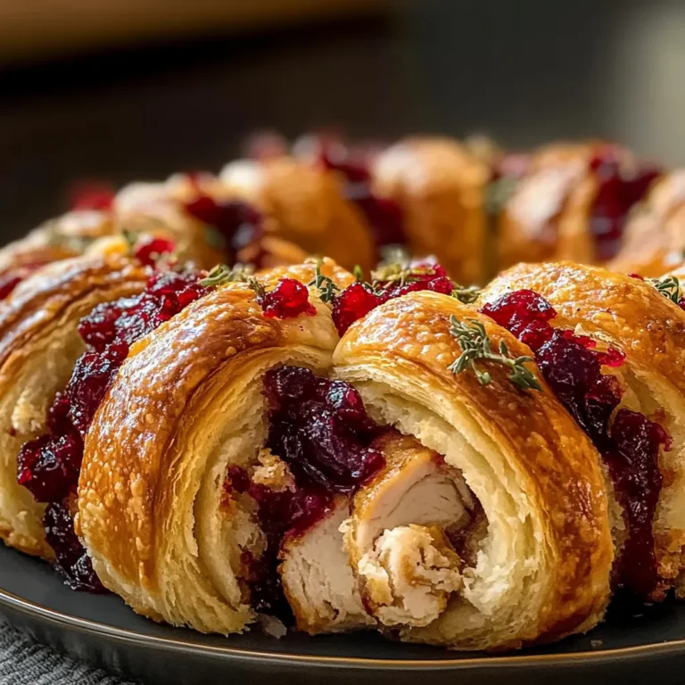 Turkey Cranberry Crescent Ring