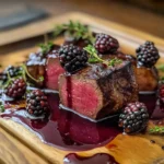 Venison Tenderloin with Blackberry Reduction Recipe