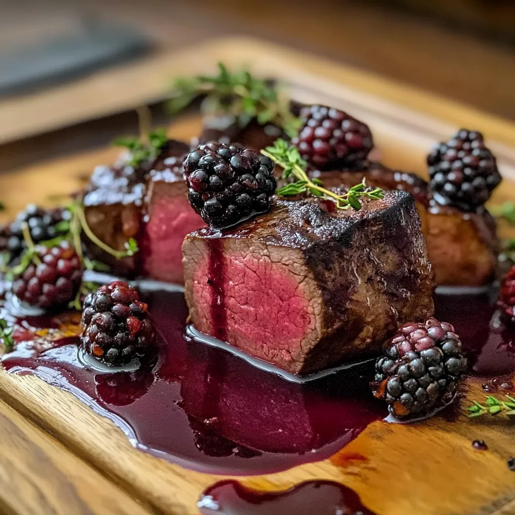 Venison Tenderloin with Blackberry Reduction Recipe