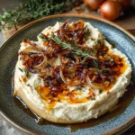 WHIPPED WHITE BEAN SPREAD WITH CARAMELIZED ONIONS & ROSEMARY
