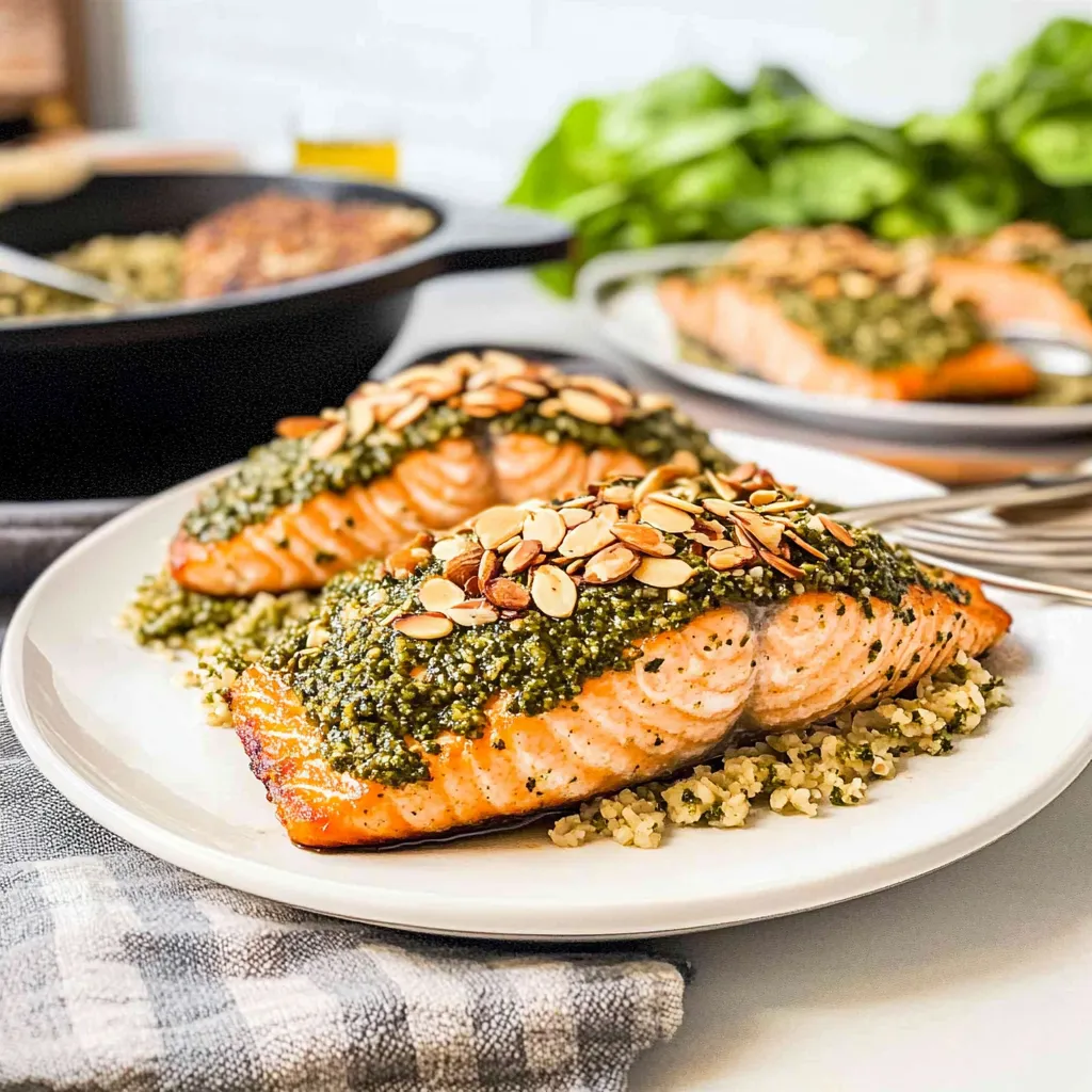 Almond Pesto Salmon
