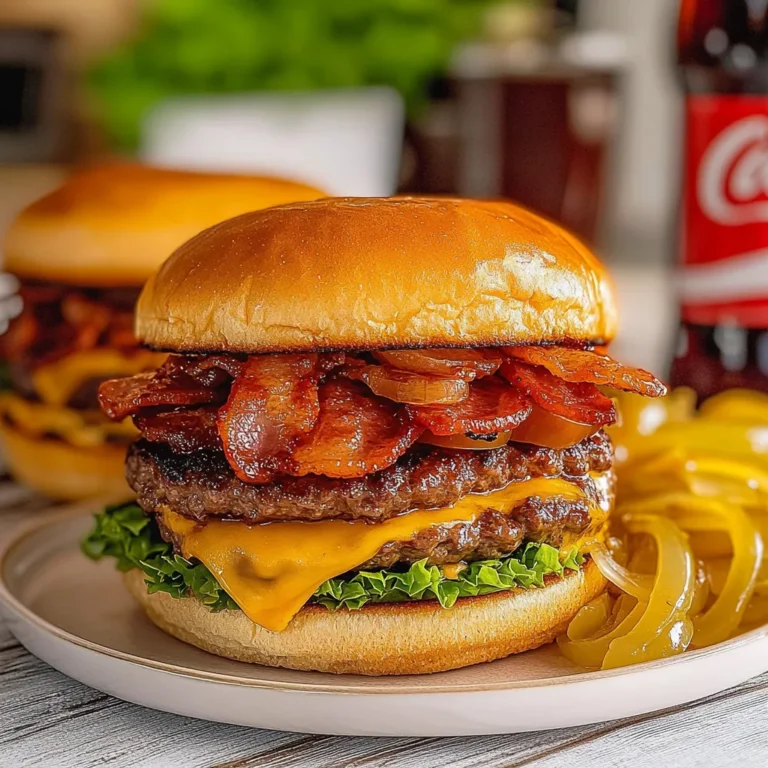 Bacon Cheeseburgers with Coca-Cola Onions