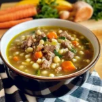 Beef and Barley Soup with Vegetables