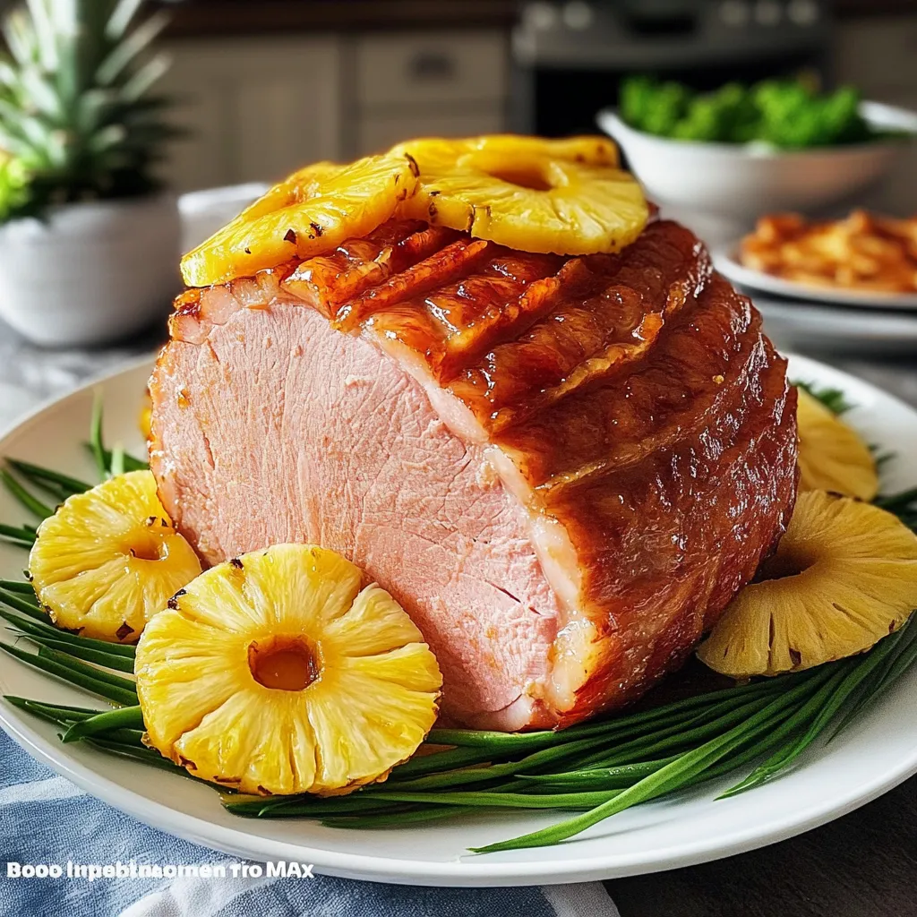 Brown Sugar Glazed Pineapple Ham Recipe