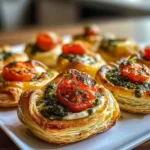 CAPRESE PESTO PUFF PASTRY BITES