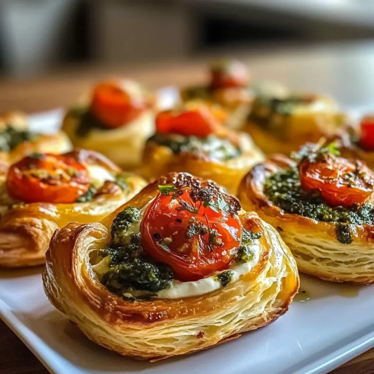 CAPRESE PESTO PUFF PASTRY BITES