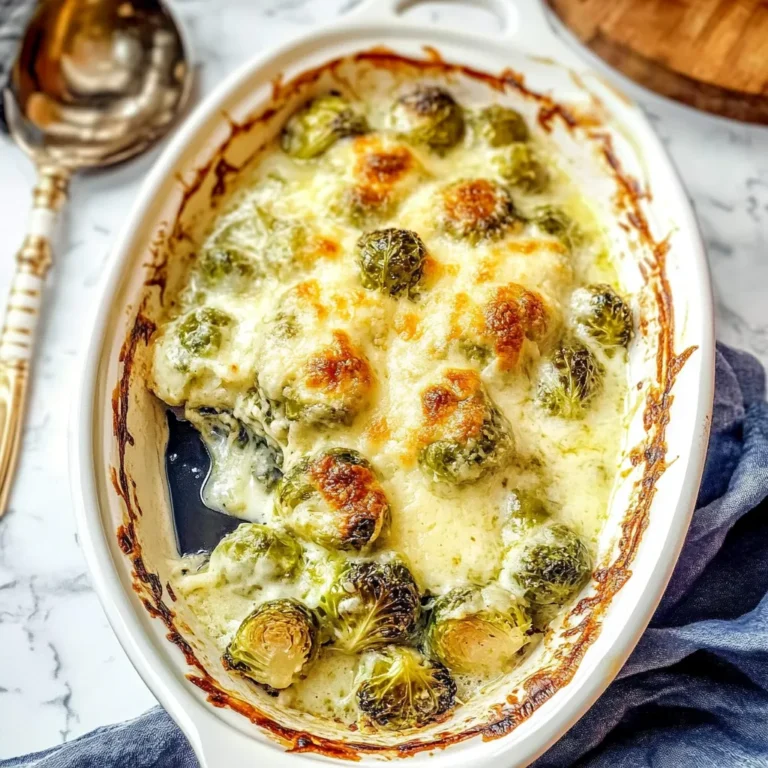 Cheesy Brussels Sprouts au Gratin