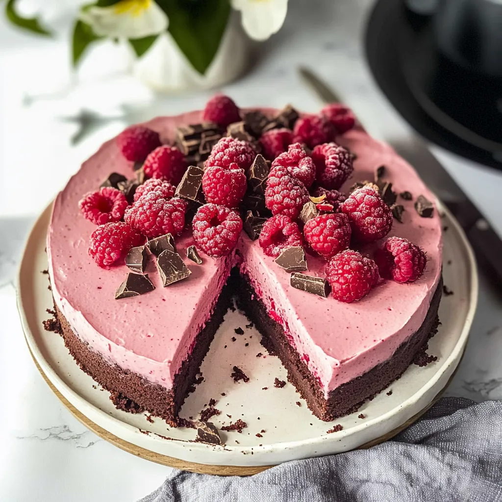 Chocolate Raspberry Mousse Cake