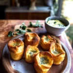 Cornmeal Popovers with Herb Honey Butter