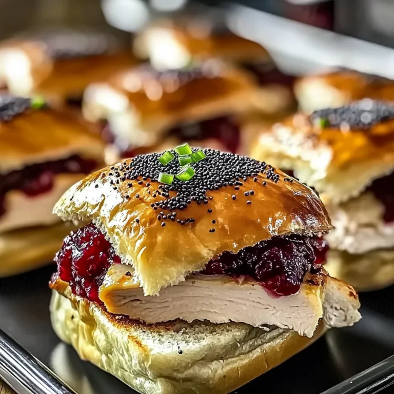 Cranberry Turkey Sliders with Havarti & Poppy Seed Topping - Easy Holiday Recipe