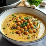CREAMY GARLIC CHICKPEA SOUP