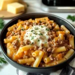CREAMY ROTEL PASTA WITH GROUND BEEF