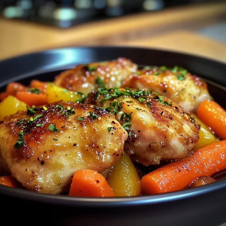 Crockpot Miso Lemon Garlic Chicken with Rainbow Carrots | Healthy Easy Dinner