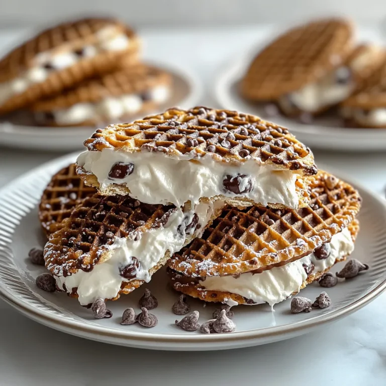 Decadent Chocolate Pizzelles with Creamy Cannoli Filling