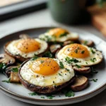 Delicious Sunday Sunshine Eggs in Mushrooms
