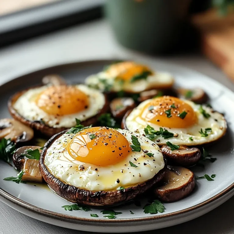 Delicious Sunday Sunshine Eggs in Mushrooms