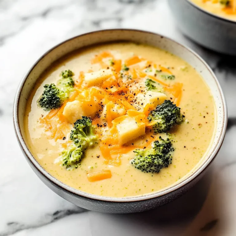EASY BROCCOLI CHEDDAR SOUP