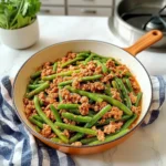 Easy Ground Turkey and Green Beans