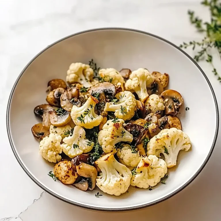 Garlic Mushroom Cauliflower Skillet: One-Pan Recipe