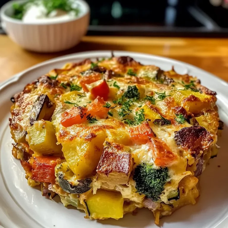 HEARTY BAKED FARMER’S CASSEROLE WITH SEASONAL VEGETABLES
