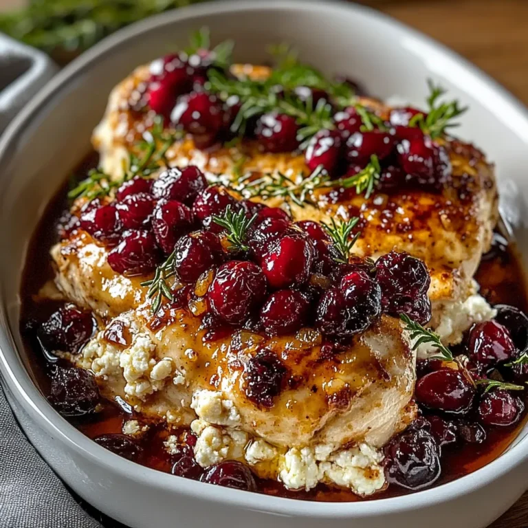 Honey Cranberry Chicken Bake with Ricotta Cheese - Easy, Flavor-Packed Dinner in 40 Minutes!