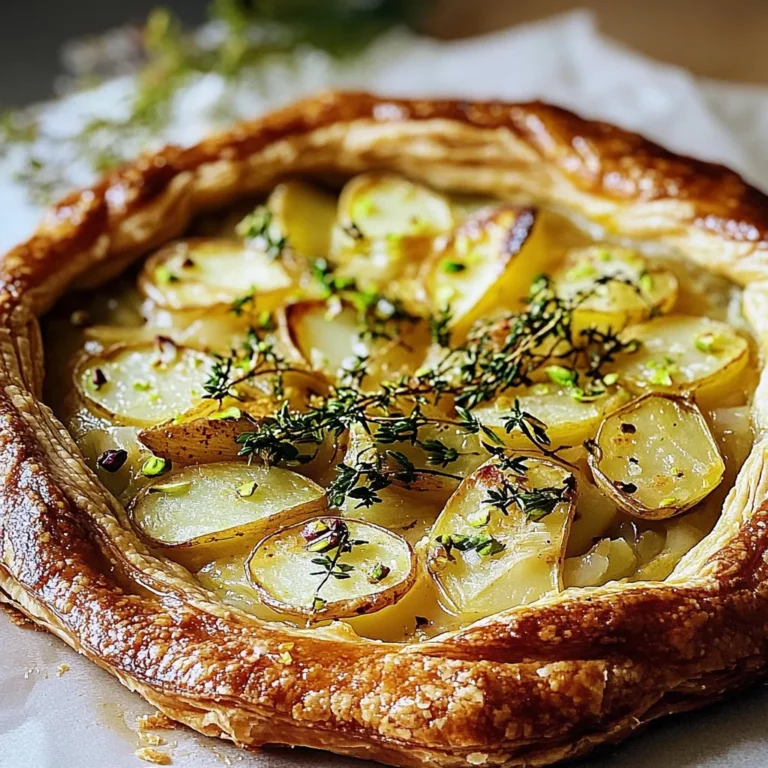 Irresistible Leek and Potato Galette With Pistachio Crust