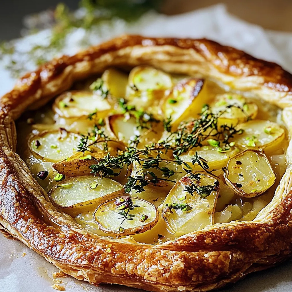 Irresistible Leek and Potato Galette With Pistachio Crust
