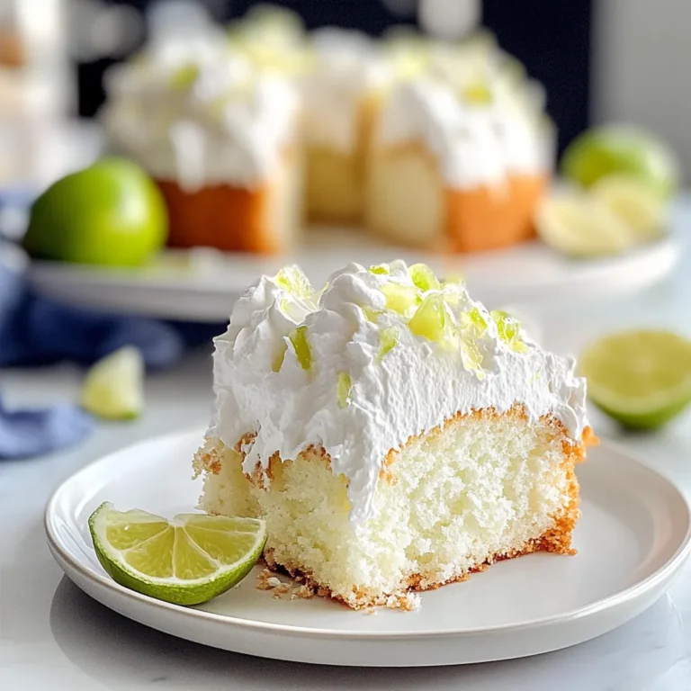 Key Lime Angel Food Cake
