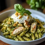 Lemon Pesto Chicken Pasta with Burrata & Pine Nuts - 30-Minute Recipe