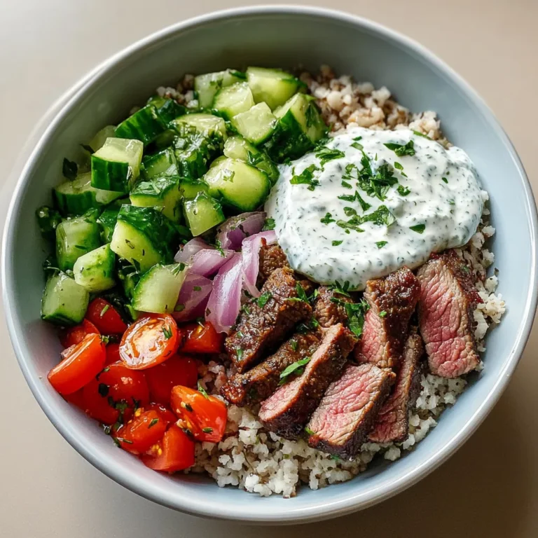 Mediterranean Beef Bowl with Herbed Yogurt Sauce: A Fresh, Hearty, Flavor-Packed Bowl You’ll Want on Repeat