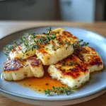 PAN-FRIED HALLOUMI WITH HONEY & THYME