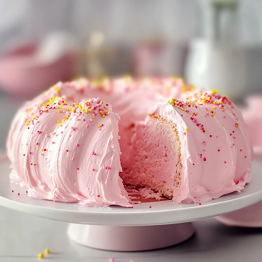 Pink Angel Food Cake