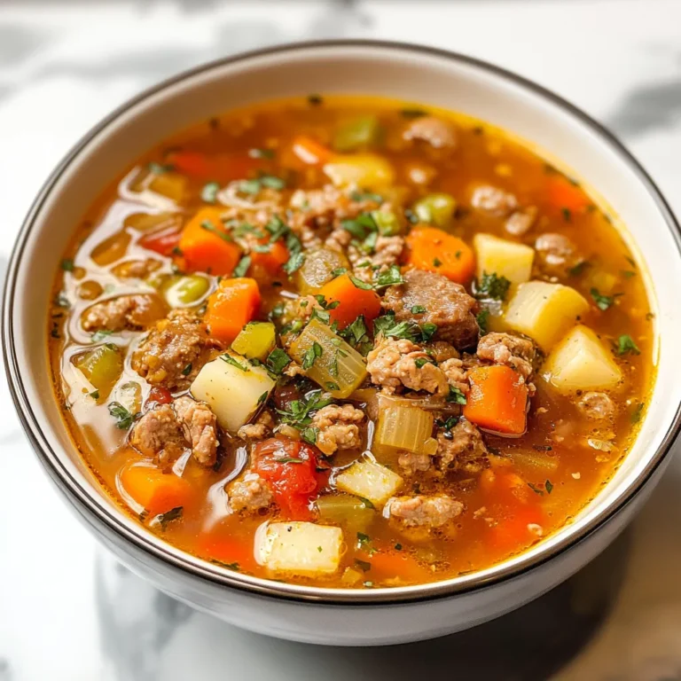 SAUSAGE AND VEGETABLE SOUP