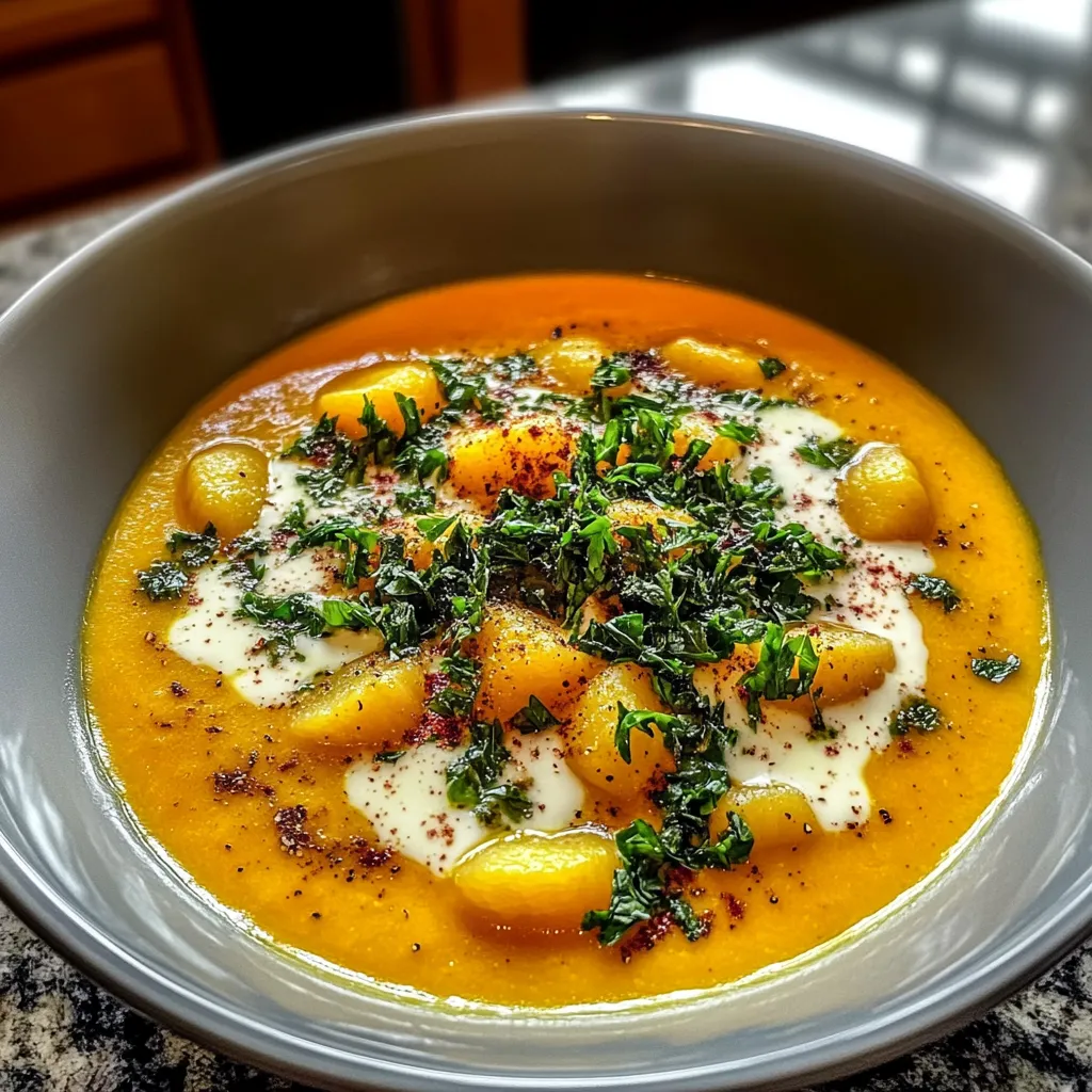 SAVORY BUTTERNUT SQUASH GNOCCHI SOUP