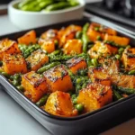 SAVORY SWEET POTATO & GREEN BEAN TRAY BAKE: EASY & DELICIOUS