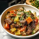 SLOW COOKED SUMMER BEEF CASSEROLE THAT TASTES LIKE A BACKYARD HUG