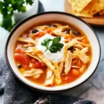 SLOW COOKER CHICKEN TORTILLA SOUP