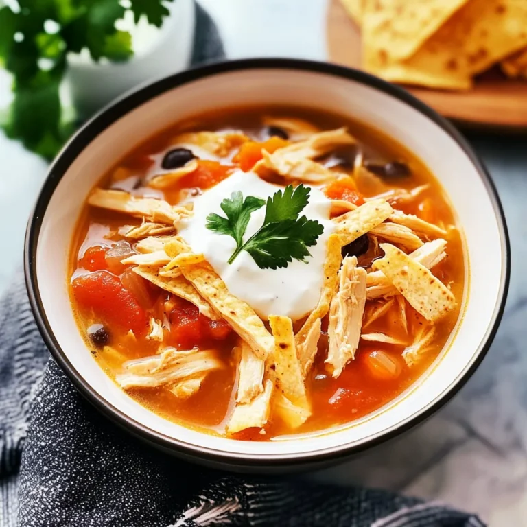 SLOW COOKER CHICKEN TORTILLA SOUP