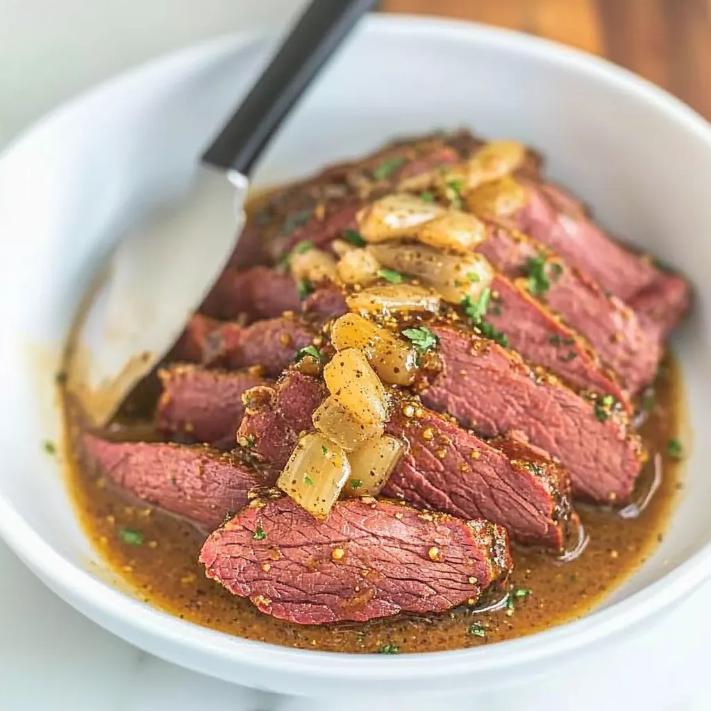 Slow Cooker Maple Mustard Corned Beef