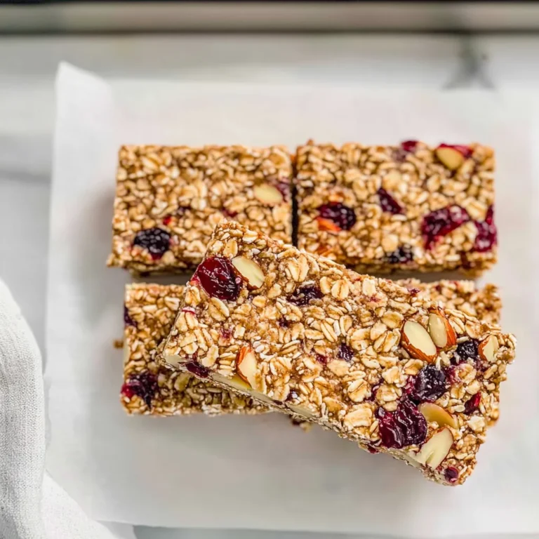 Soft and Chewy Cranberry Almond Granola Bars