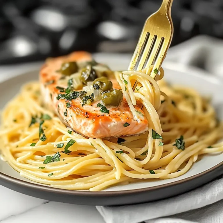 Tasty Salmon Piccata Pasta