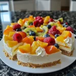 Tropical Fruit Salad Cheesecake: Refreshing and Delicious