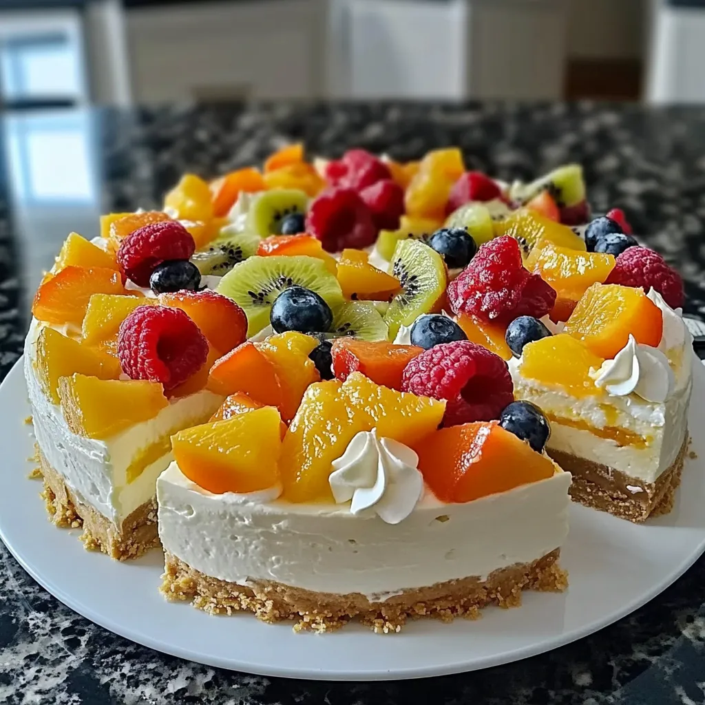 Tropical Fruit Salad Cheesecake: Refreshing and Delicious